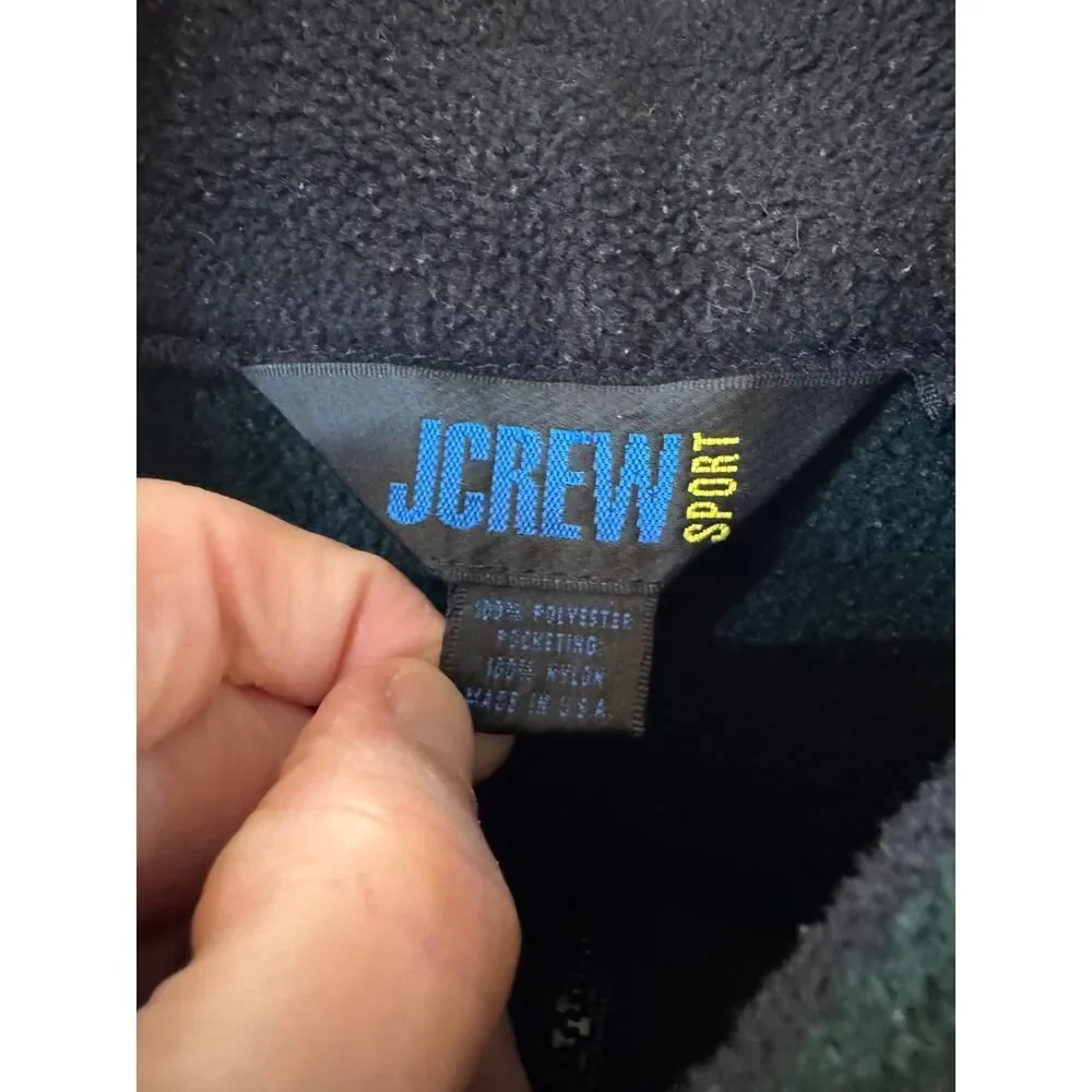 Vintage J. Crew Sport Men’s Forest Green Full Zip Pockets Jacket Coat XL